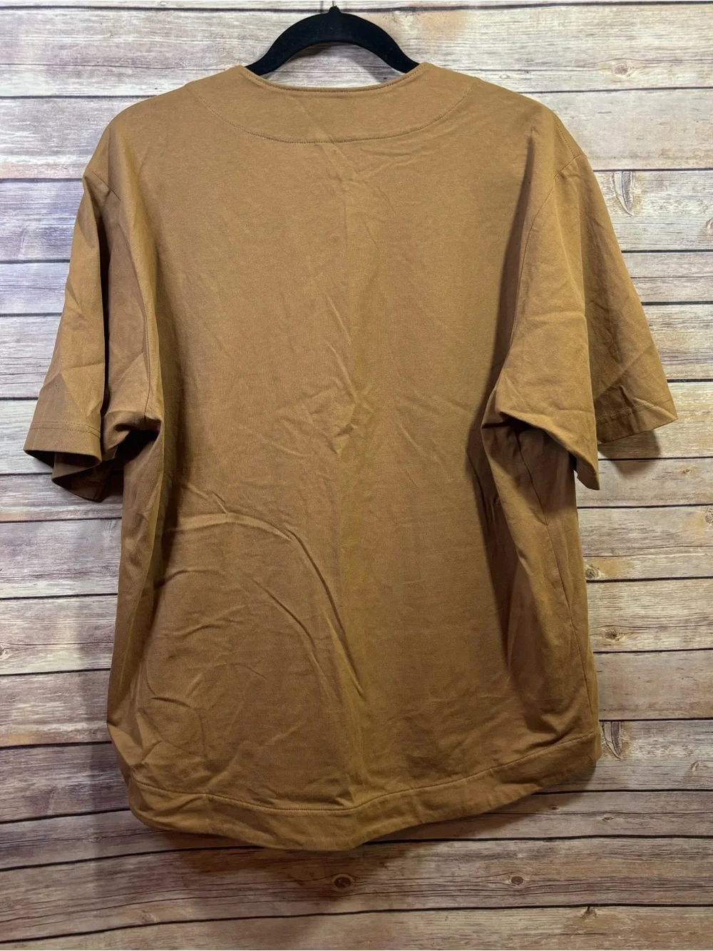 NWT Everlane Men's The Premium Weight Baseball Tee Jersey Brown Short Sleeve M - Picture 7 of 7